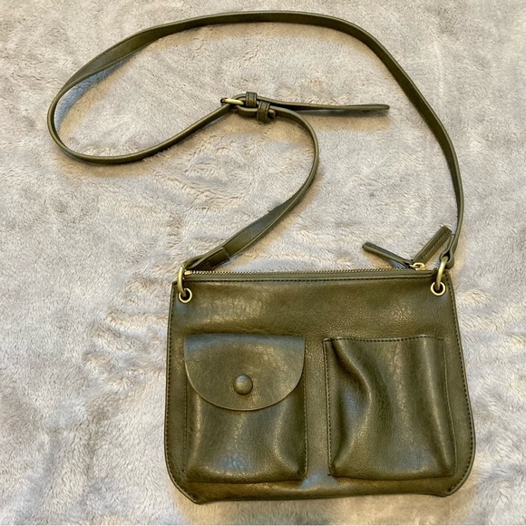 Anthropologie Olive Green Crossbody Bag - Picture 2 of 12
